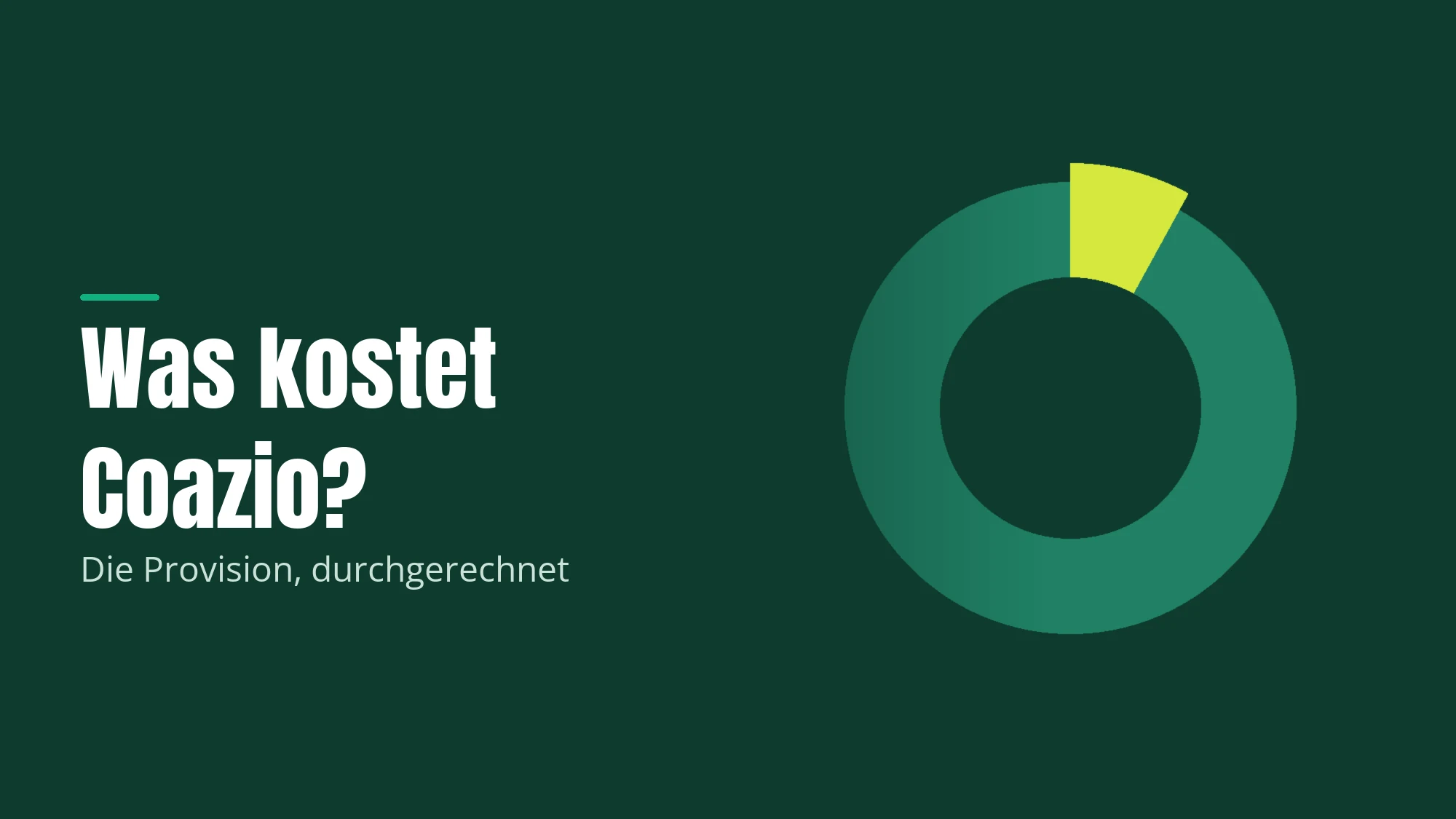 Ein Ring, aus dem ein Achtel herausgehoben ist, als Sinnbild für die Provision